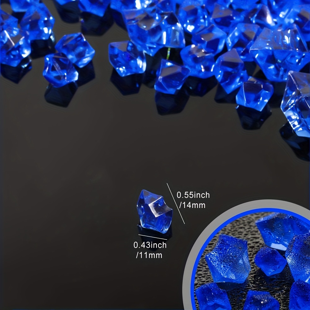 Bright Blue Jumbo Acrylic Crushed Ice Decorative Gems