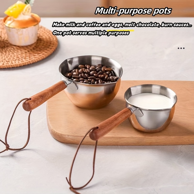 Milk&Coffee Warmer Stainless Steel Butter Melting Pot 12oz Turkish Coffee  Warmer