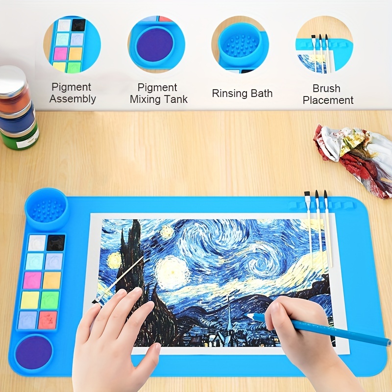 Create Masterpieces With Kids' Silicone Painting Mats Art - Temu