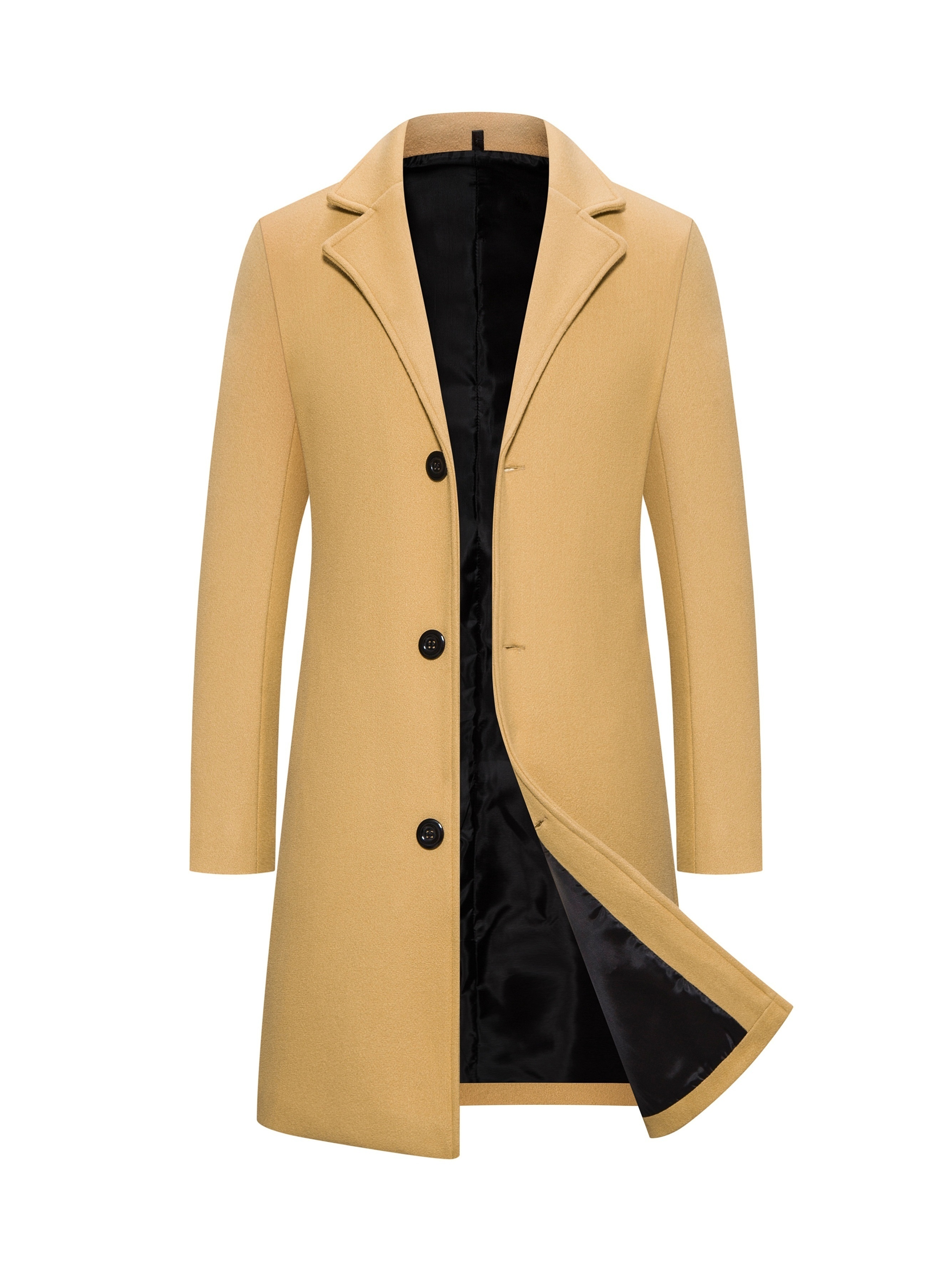 New Wool Coat Men's Business Casual Thick Warm Slim Jacket - Temu Canada