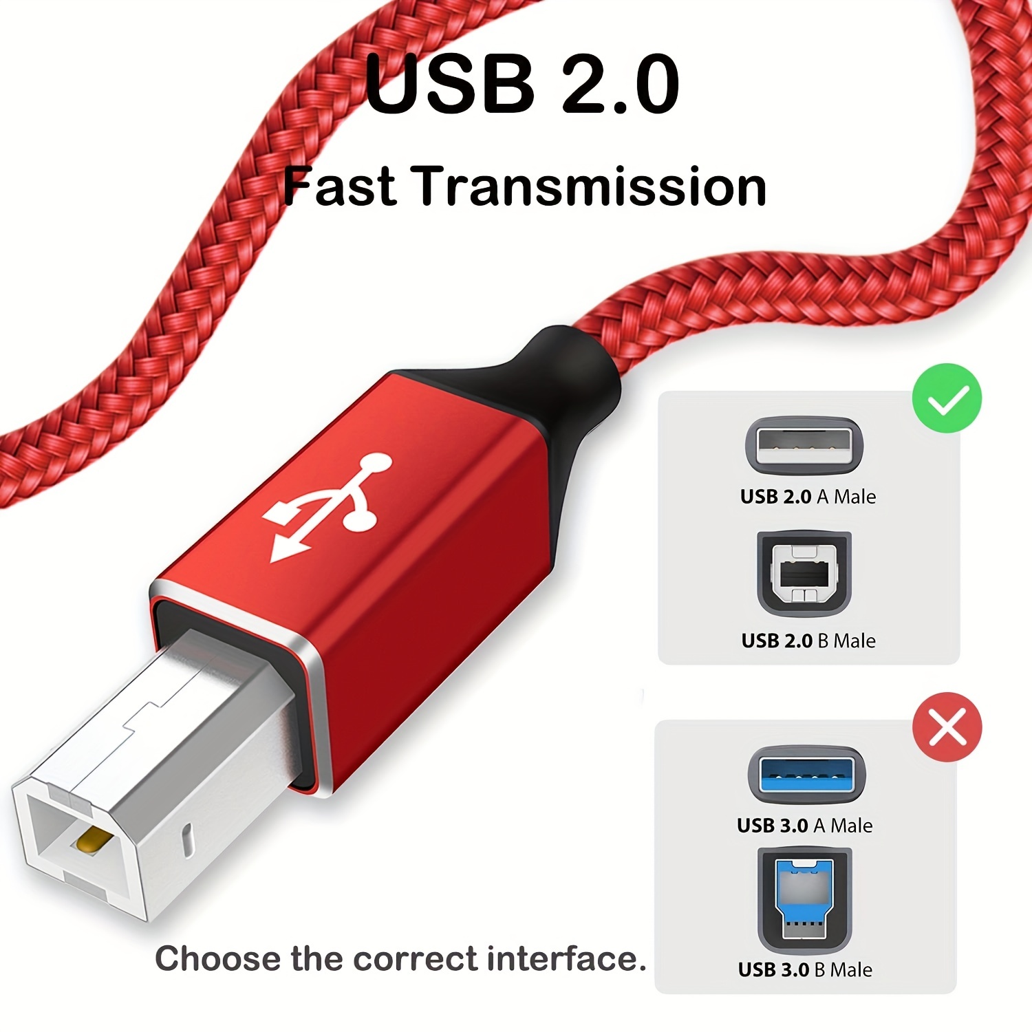 Cavo USB 3.0 per stampante tipo A/B - 1m - Cavi USB 3.0