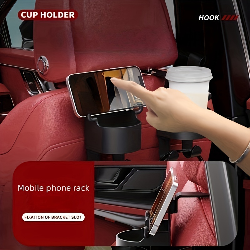 Car Seat Water Cup Holder Storage Box: Keep Your Drinks Handy & Secure In  Your Car!Car Hook And You Can Also Hold Your Phone 1 Set
