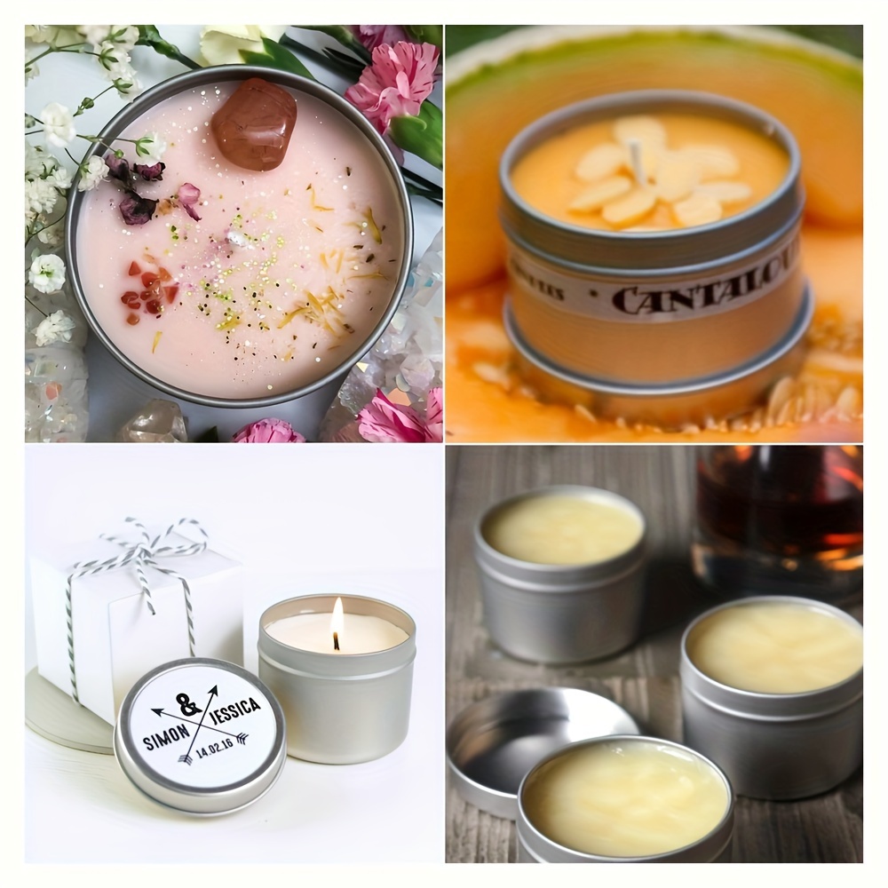 Container Sets Candle Jar Heaven Earth Lid Candle Tins Round - Temu