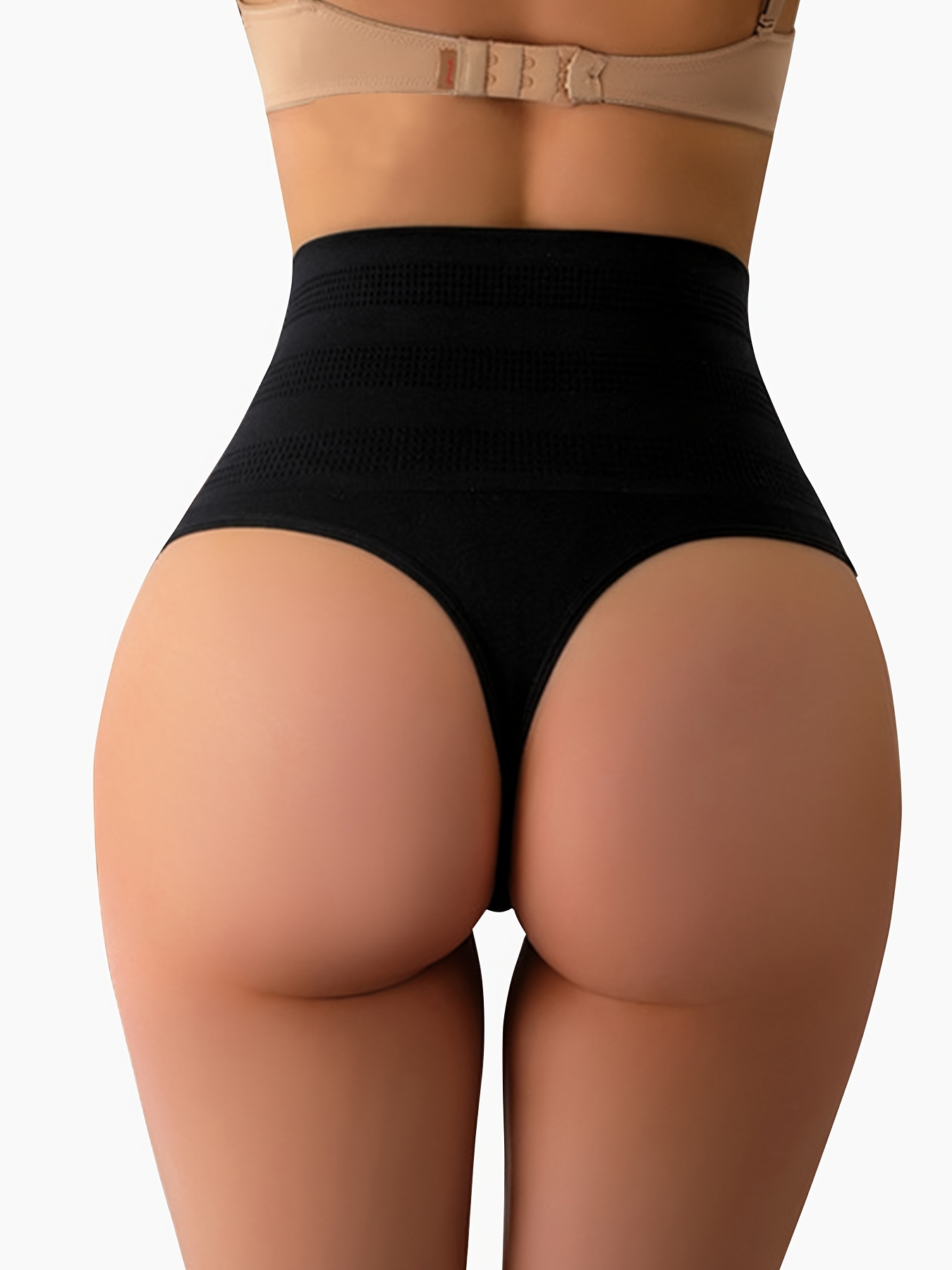 High Waist Shaping Thong Tummy Control Compression Panties - Temu Canada