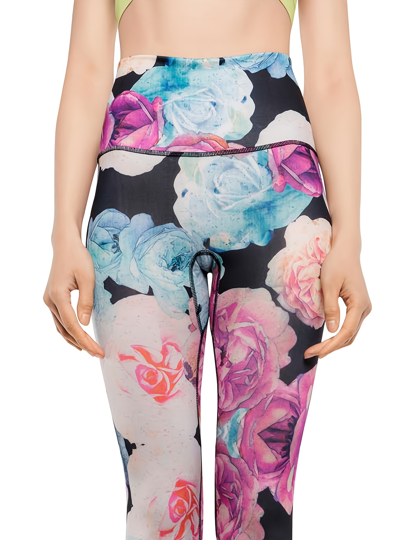 Yoga Floral Women's Butt Lifting Tight Floral Print Sports