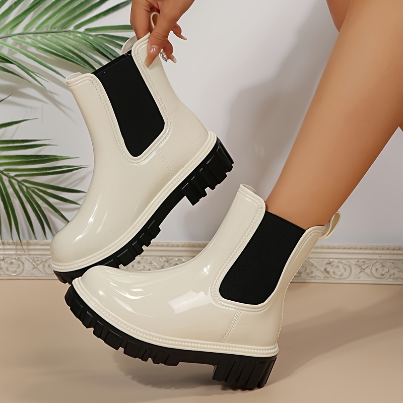 Ladies rubber ankle clearance boots