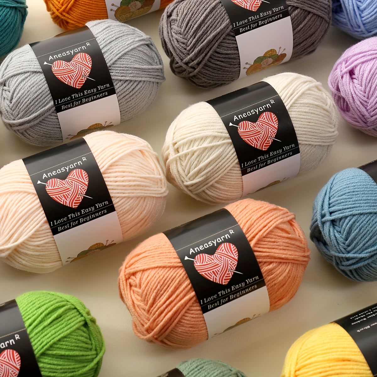 

6pcs Mixed Color Yarn, Acrylic 80.00%, Rayon 20.00% Yarn, For Crocheting And Knitting Scarf Sweater Shawl Throw Blanket