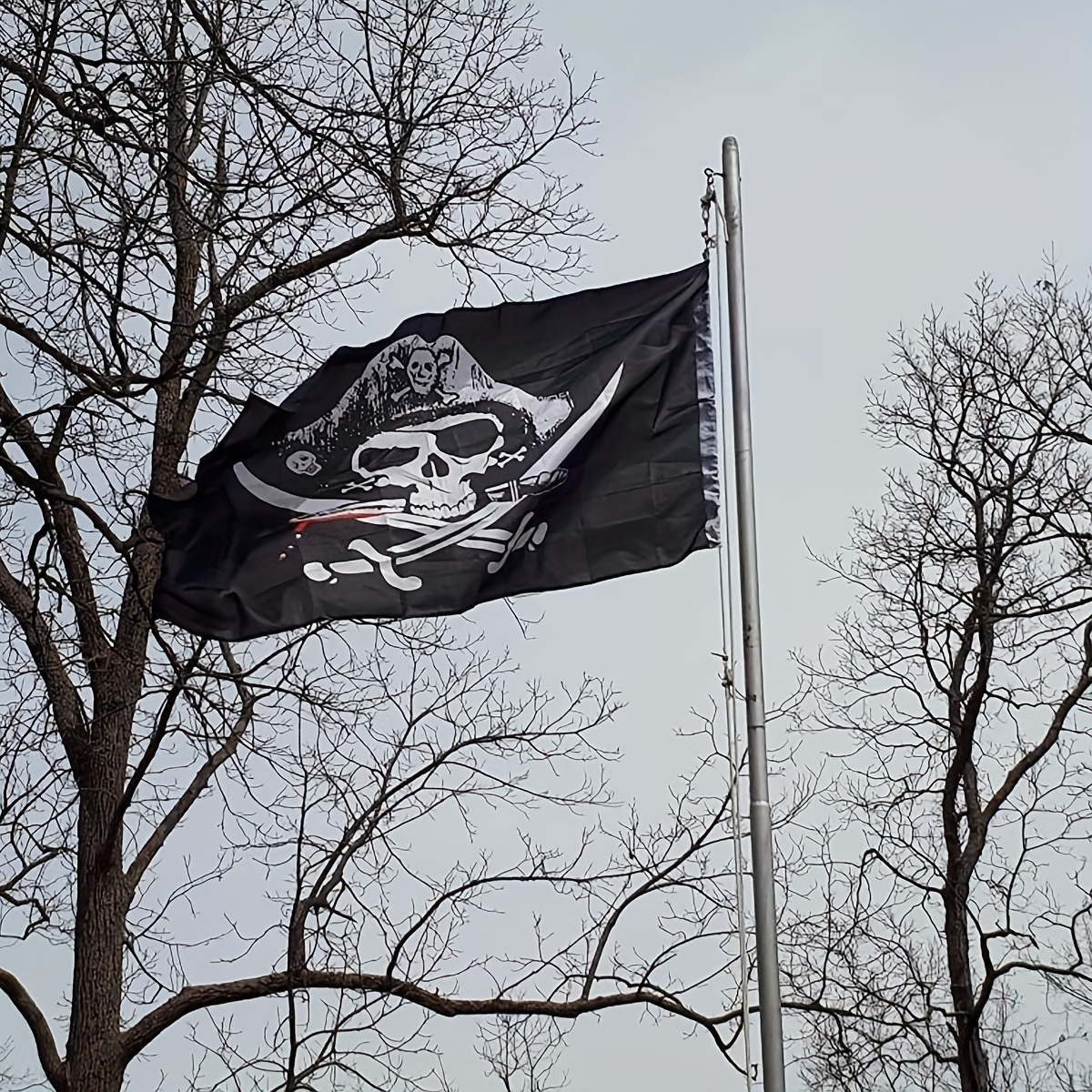 Bandiera Pirati dei Caraibi Jolly Roger 90x150cm. NUOVA.