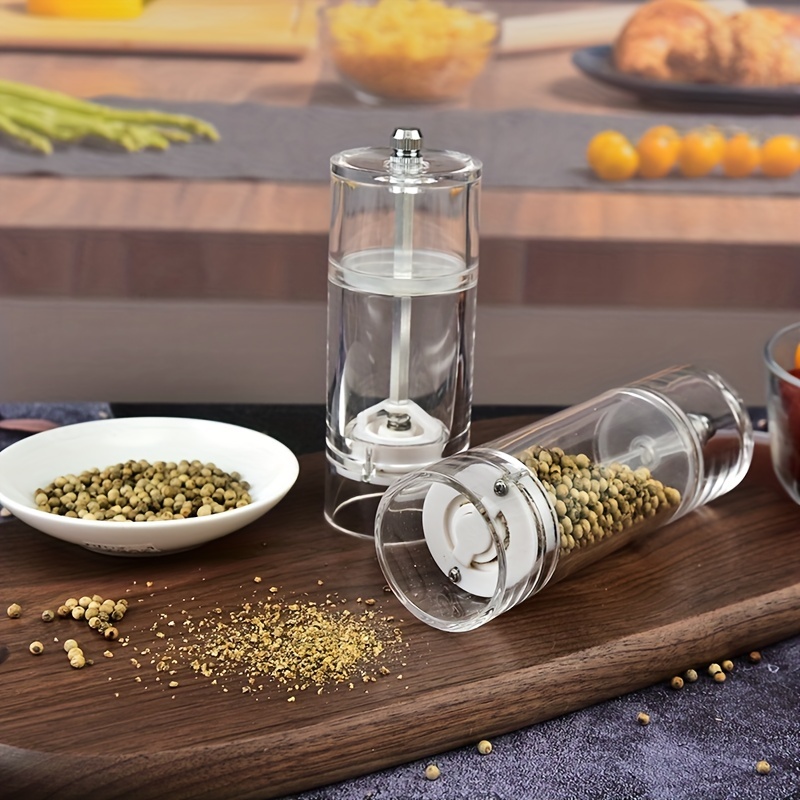 Pepper Grinder Household Sea Salt Ginder Clear Acrylic Spice - Temu
