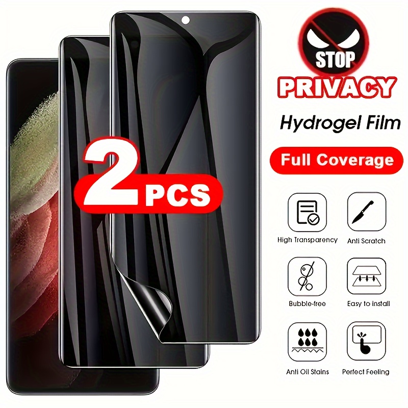 Galaxy S21 Ultra Privacy Screen Protector, [Case Friendly] [Fingerprint  Available] Soft Film for Samsung Galaxy S21 Ultra 5G (6.8), Full Adhesive