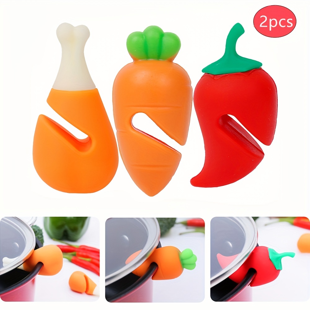 Pot Lid Lifter, Silicone Spill Proof Lid Lifter, Carrot Shaped Pot Lid  Lifter, Cute Silicone Pot Lid Lifter, Kawaii Silicone Pot Lid Lifter, Heat  Resistant Pot Lidholder, Kitchen Accessaries - Temu