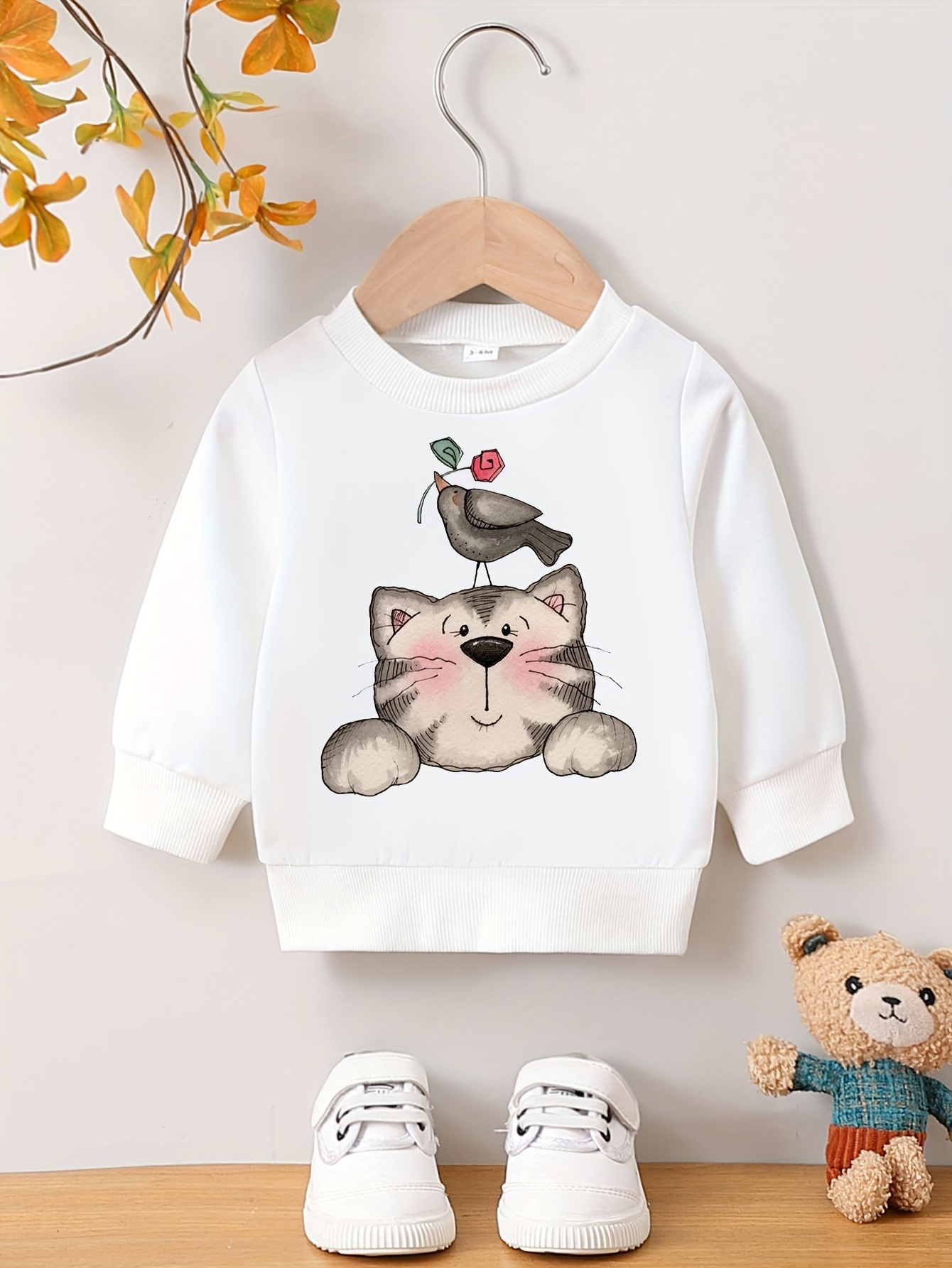 Sudadera Con Capucha Con Estampado Pray Para Niña Y Bolsillo Canguro,  Ropa Para Niños Para Otoño Invierno - Temu