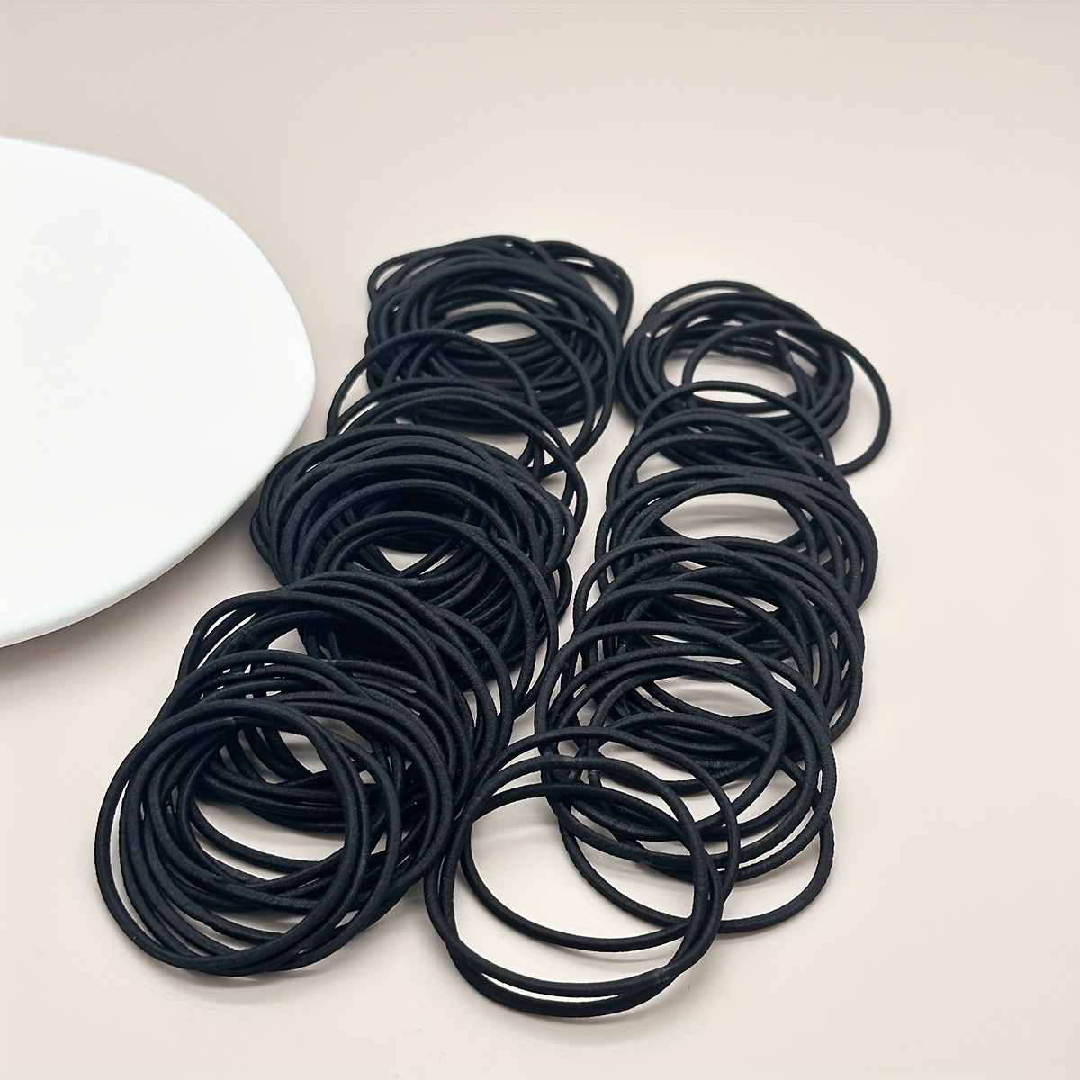 

20/50/100pcs Black Elastic Hair Ropes Simple Hair Scrunchies Ponytail Holders For Women Female