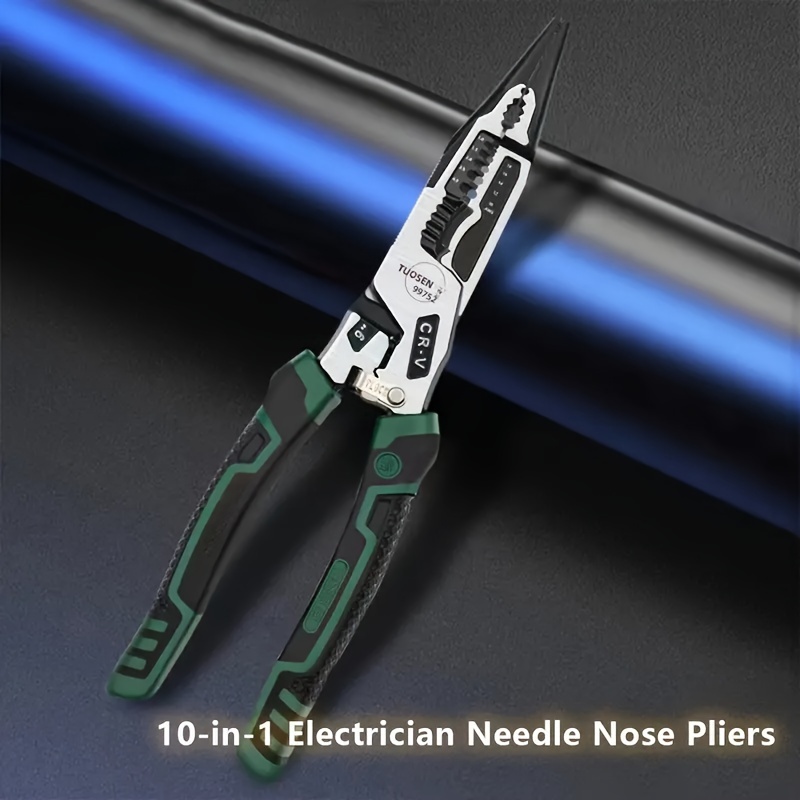 

10-in-1 Electrician Wire Stripper, Handheld Cutting Pliers, Sharp, Wires Cable Crimping Tool, Used For Home Renovation, Electrical Equipment Maintenance, And Circuit Maintenance, Etc.