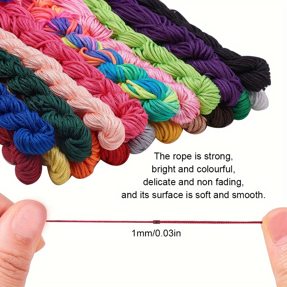 8 Styles Nylon Threads Chinese Knotting Cord Nylon Beading - Temu