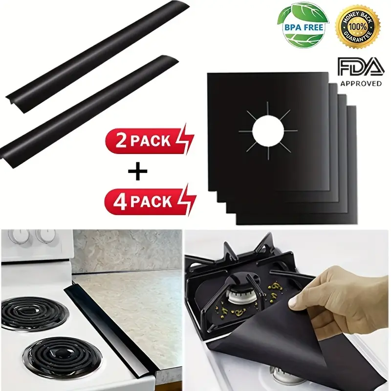 Reusable Stove Burner Covers Fiberglass Gas Stove Protector Protective Mat  Pad Kitchen Tool Non-stick, Fast Clean Liners For Kitchen Cooking Stove  Covers Stove Guard Top Protector, Kitchen Counter Stove Burner Covers 