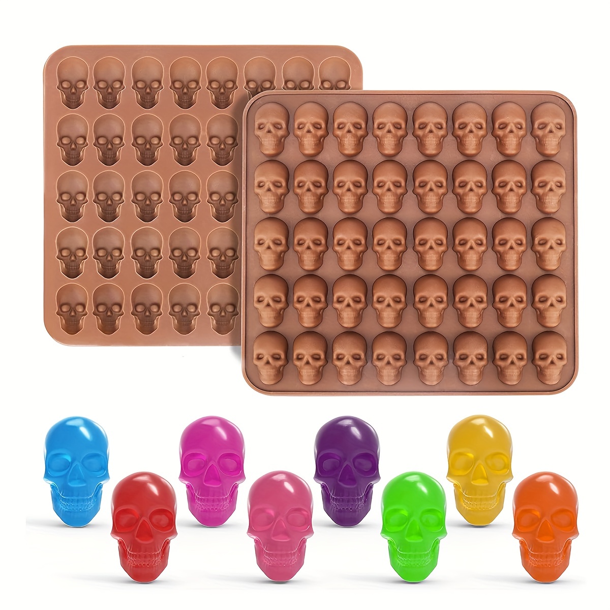 Skull Candy Mold Silicone Mini Skull Mold 3d Gummie Skull - Temu