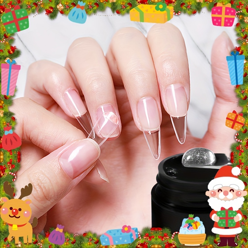French Square Press on Nails - Natural Fit Pink White Gradient Fake Nails  24 Fake Nails in