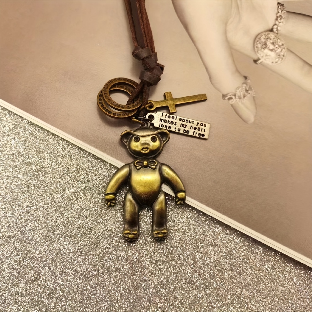 24K Gold LV Teddy Bear Keychain, Women's Fashion, Jewelry
