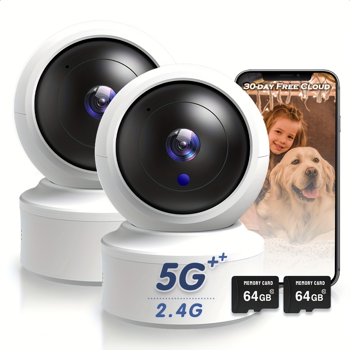 Cámara de seguridad para mascotas para interiores - Cámara WiFi para  mascotas 2K, cámara para mascotas con aplicación de teléfono, cámaras de