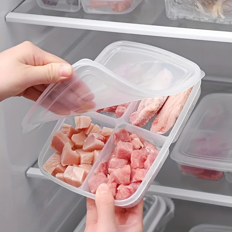Refrigerator Storage Bins Household Frozen Meat Divided Box - Temu