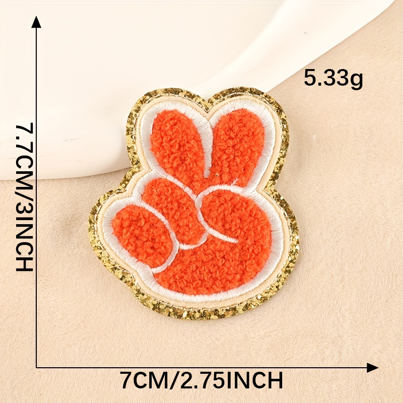 Towels Embroidered Patch For Cloth Glitter Chenille Iron On - Temu