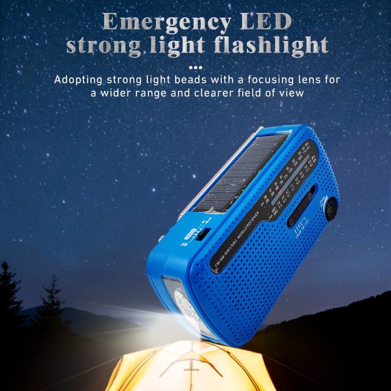 Stay Prepared Protected: Emergency Solar Crank Radio With - Temu Philippines