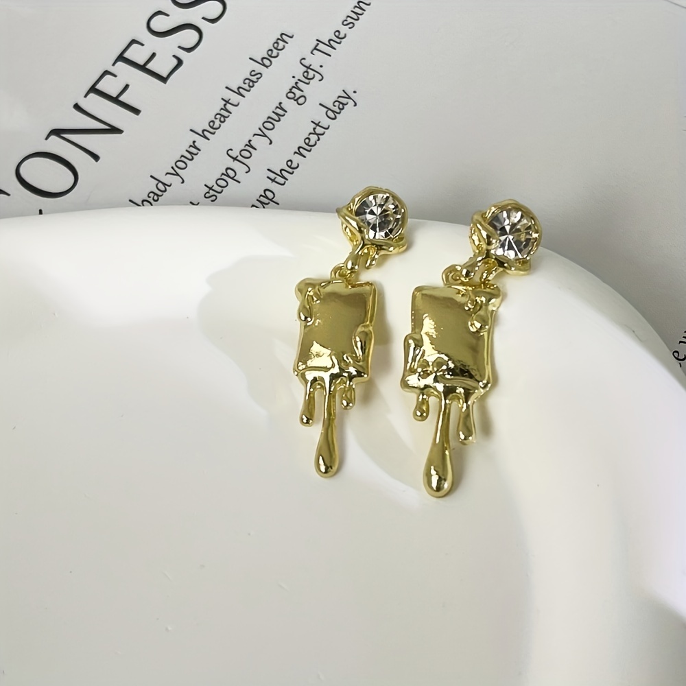 Melting Drop Wax Earrings Unisex