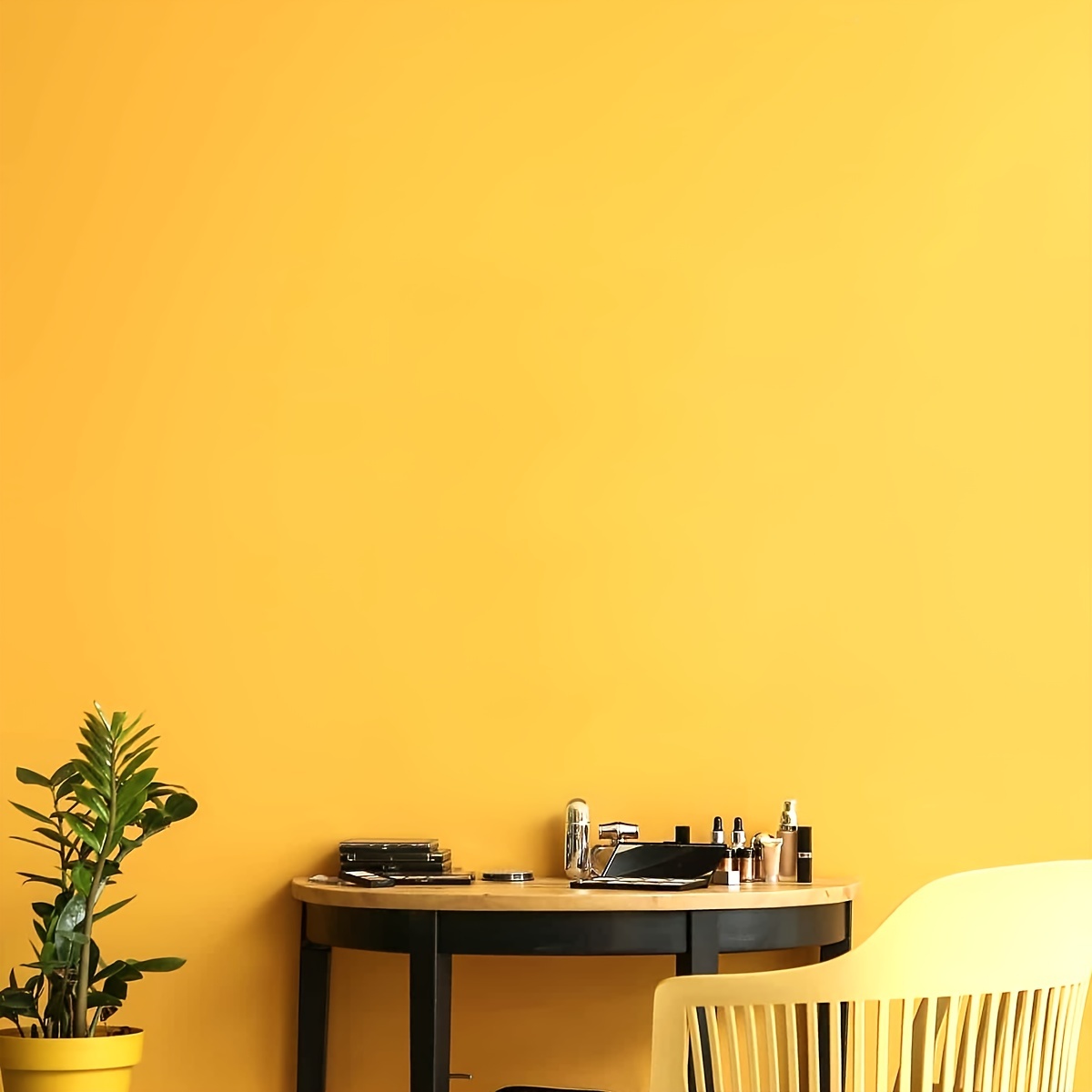 Mustard Yellow Non-woven Wallpaper Monochrome Plain - Etsy