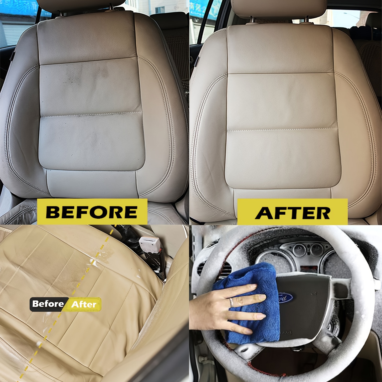 3Pcs Multi Purpose Foam Cleaner for Deep Cleaning Spray of Car Interior  100ML US