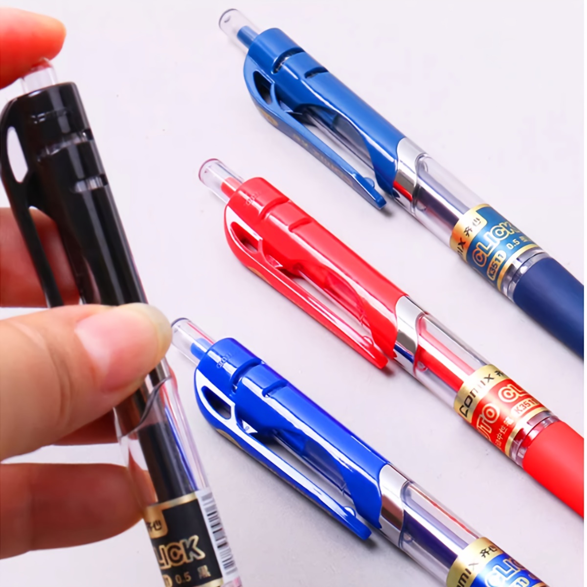 M g Black/red/blue Retractable Gel Pen Student Signature Pen - Temu