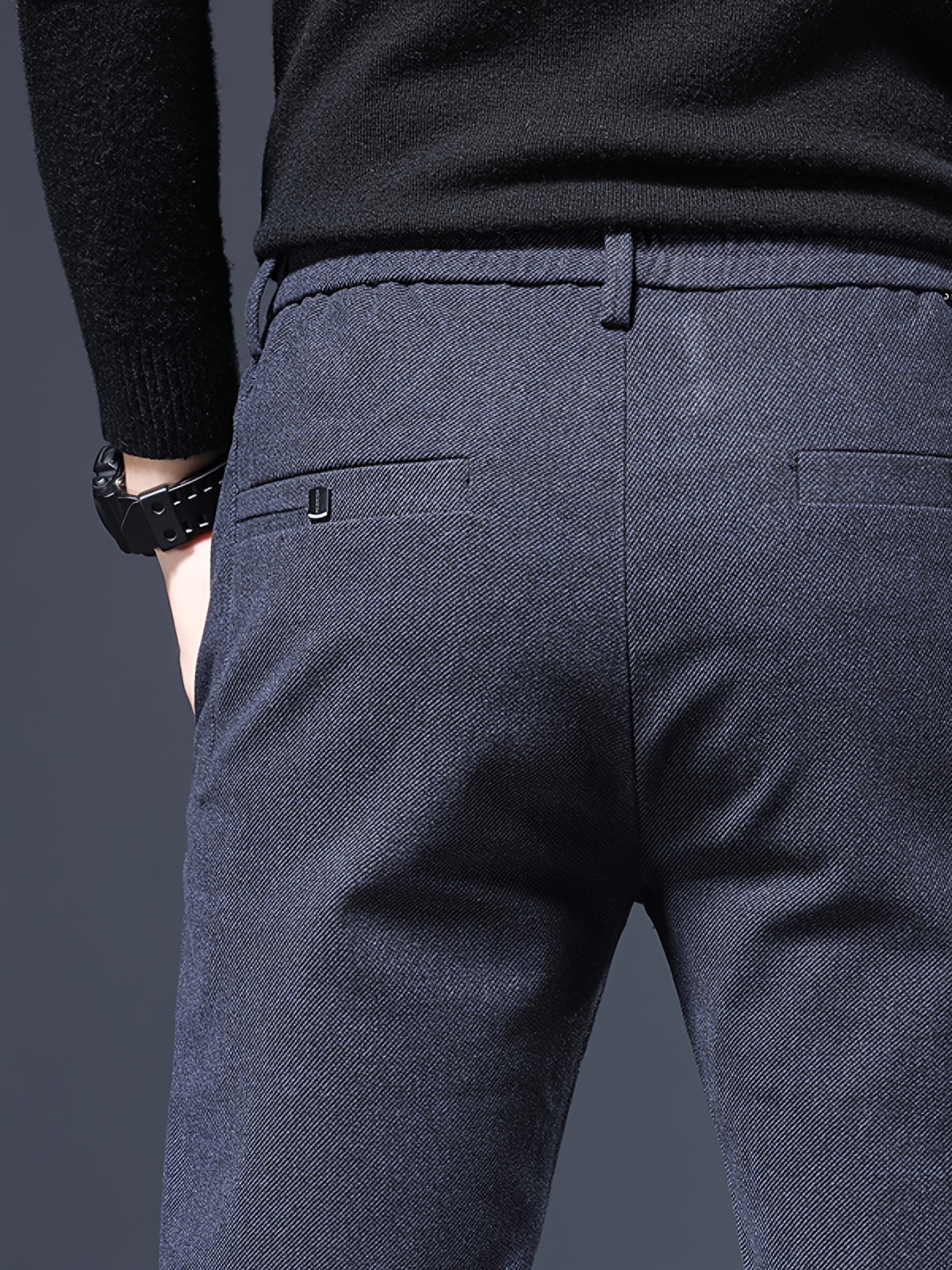 New Men's Casual Straight Slim Pants - Temu Canada