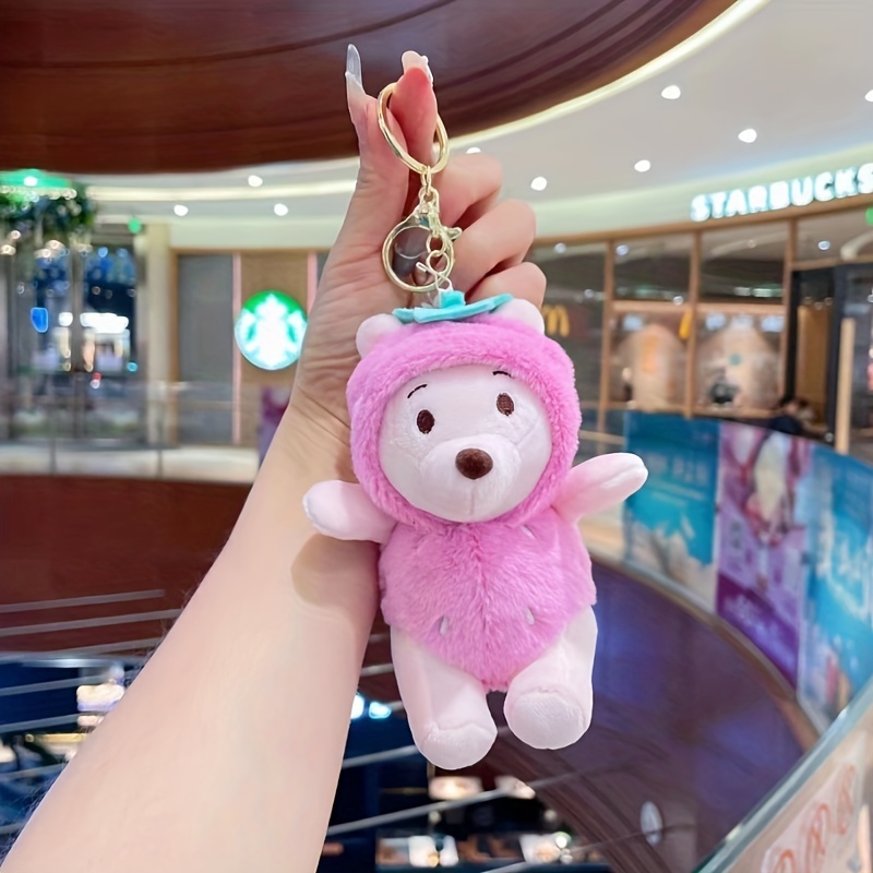 Starbucks keychains cute doll pendant silicone bear doll car key