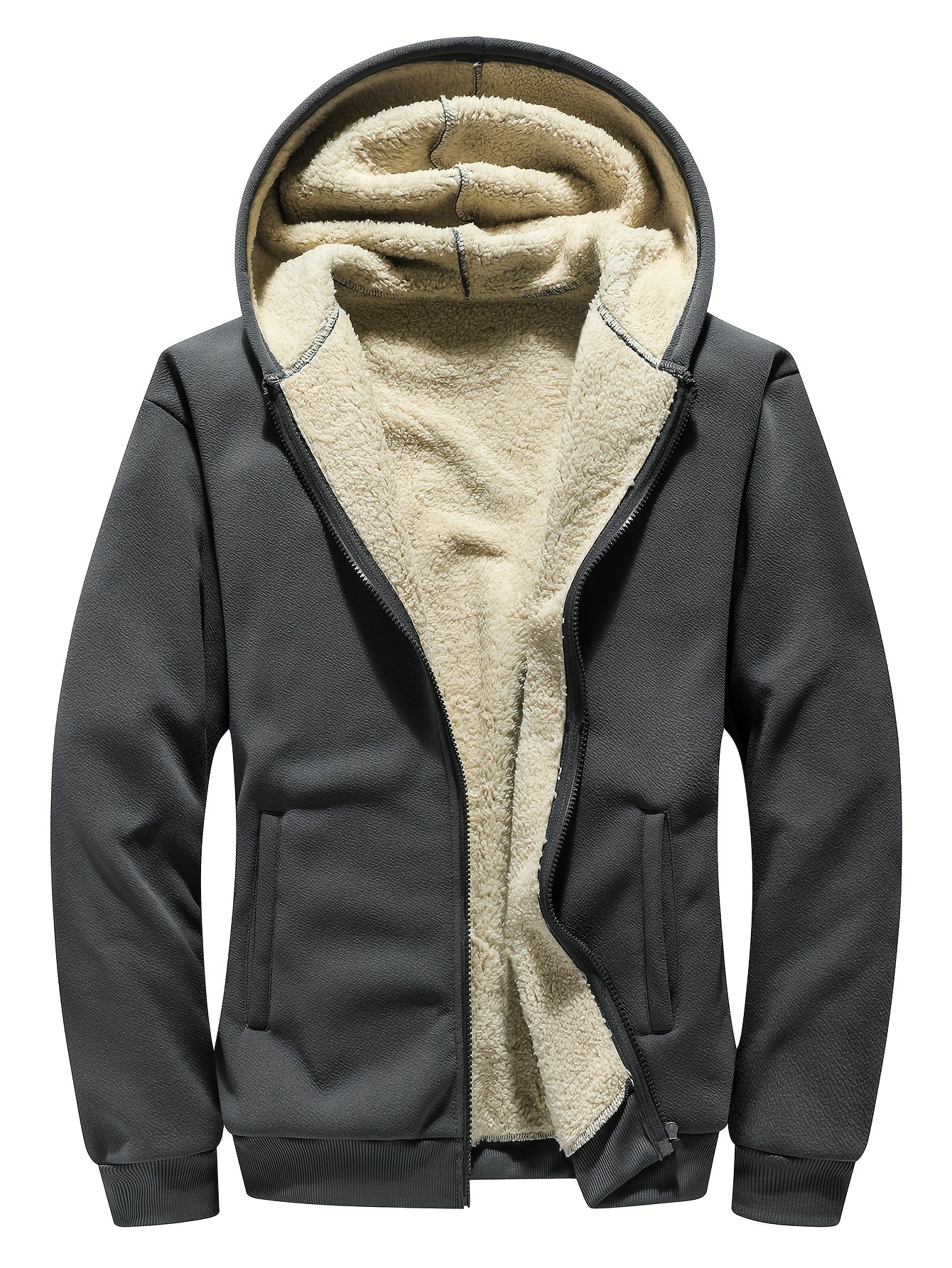 Cotton Blend Trendy Fleece Lined Sweatshirt Men's Casual - Temu