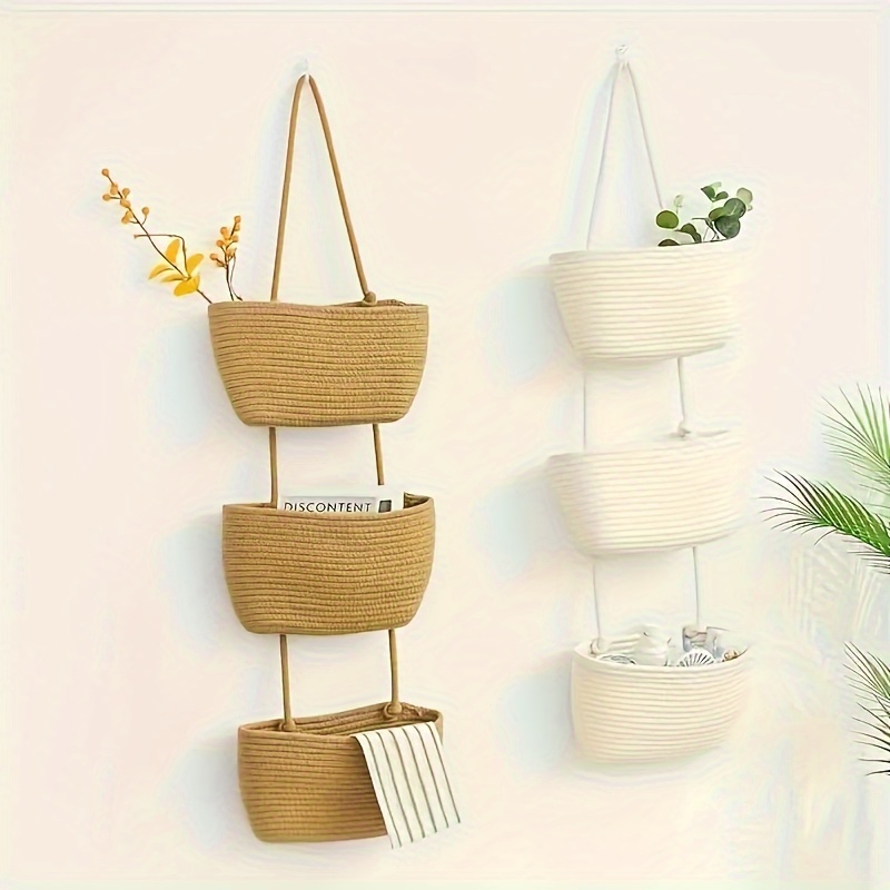 Two Tiers Hanging Basket Hooks Double Rod Hanging Door - Temu Canada