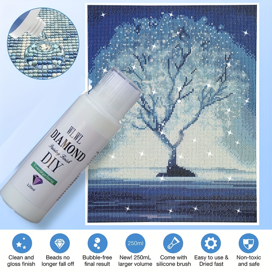 New Artificial Diamond Painting Sealant And Protector Sealant To Prevent  Diamond Loss And Enhance Shine, 120ml, Artificial Diamond Embroidery Tool