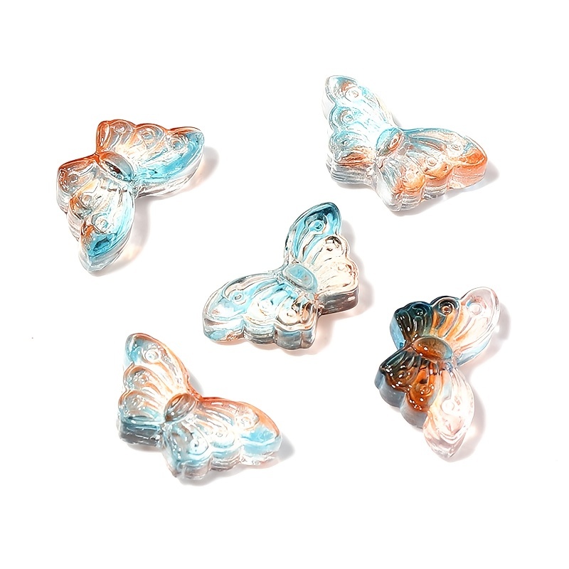 Colorful Butterfly Lampwork Glass Loose Beads For - Temu