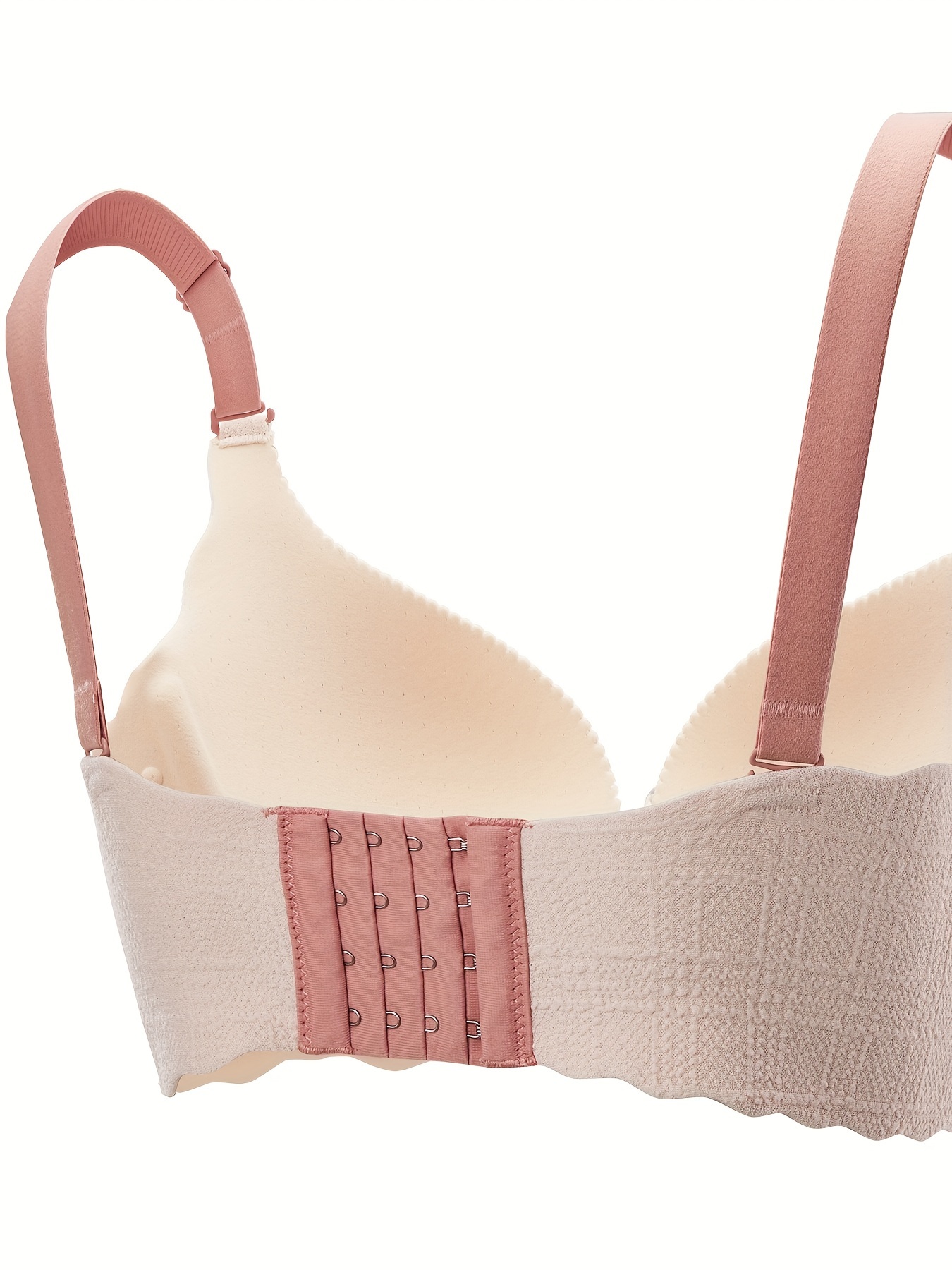 Cloud Soft - Breathable Colored Strap Bra with Vertical Stripes by