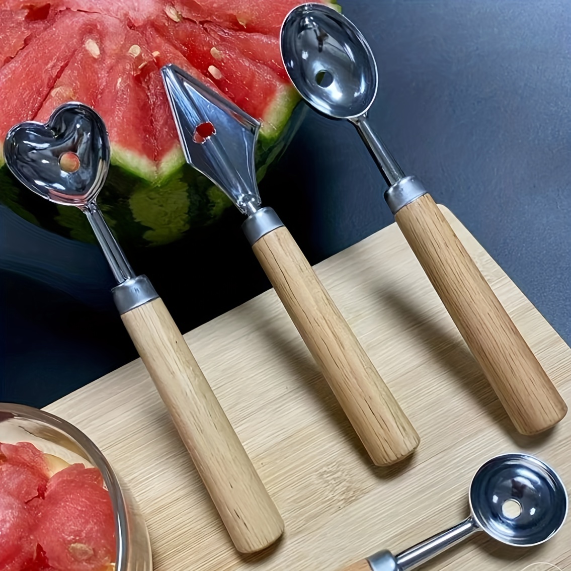 Stainless Steel Fruit Ball Digger Reusable Watermelon Spoon - Temu