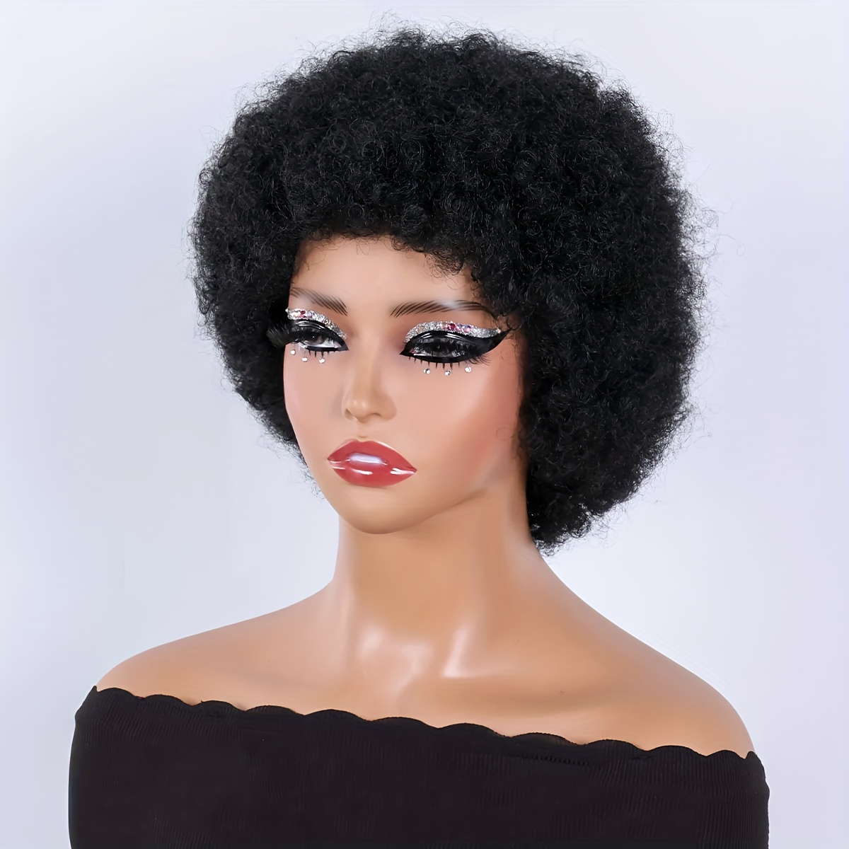 Afro Wigs Synthetic Wig Rose Net Short Fluffy Temu