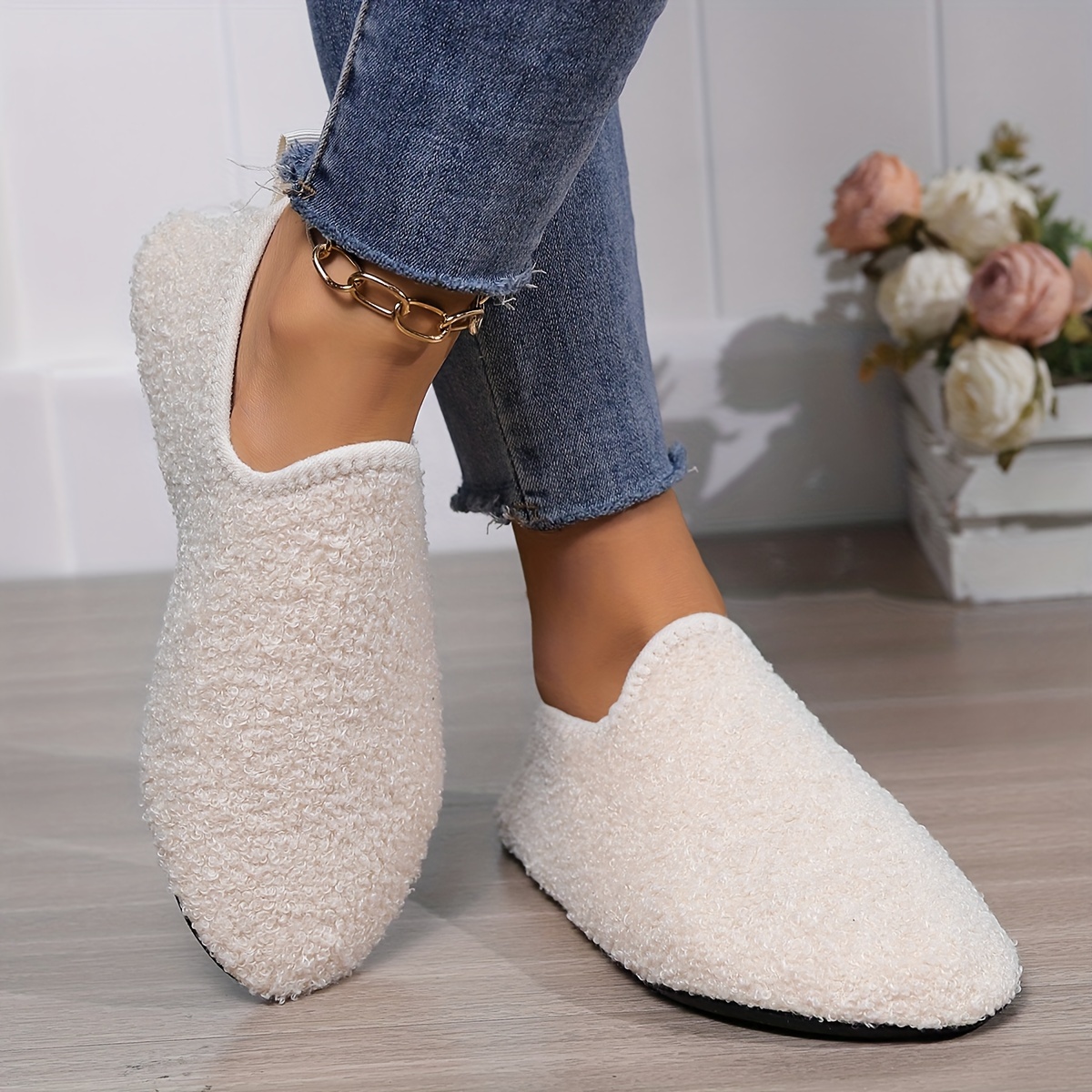 soft   slippers winter warm slip   shoes anti slip floor slippers details 4