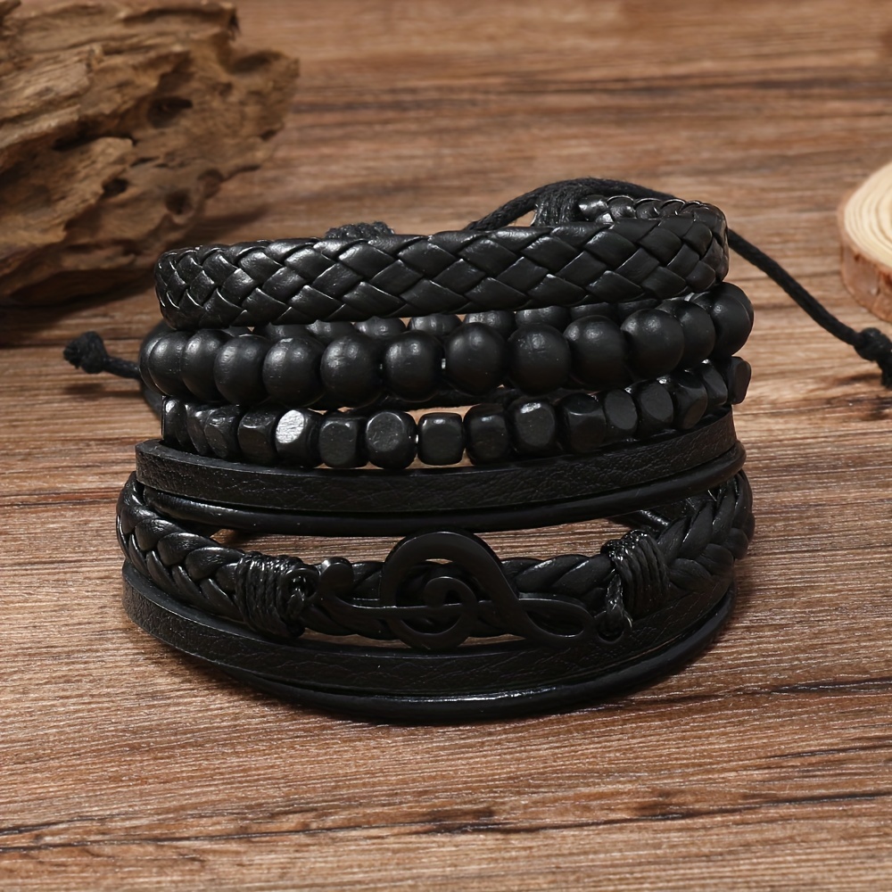 3pcs Set Mens Trendy Personality Black Fish Line Elastic Necklace Bracelet  Ring Set - Toys & Games - Temu