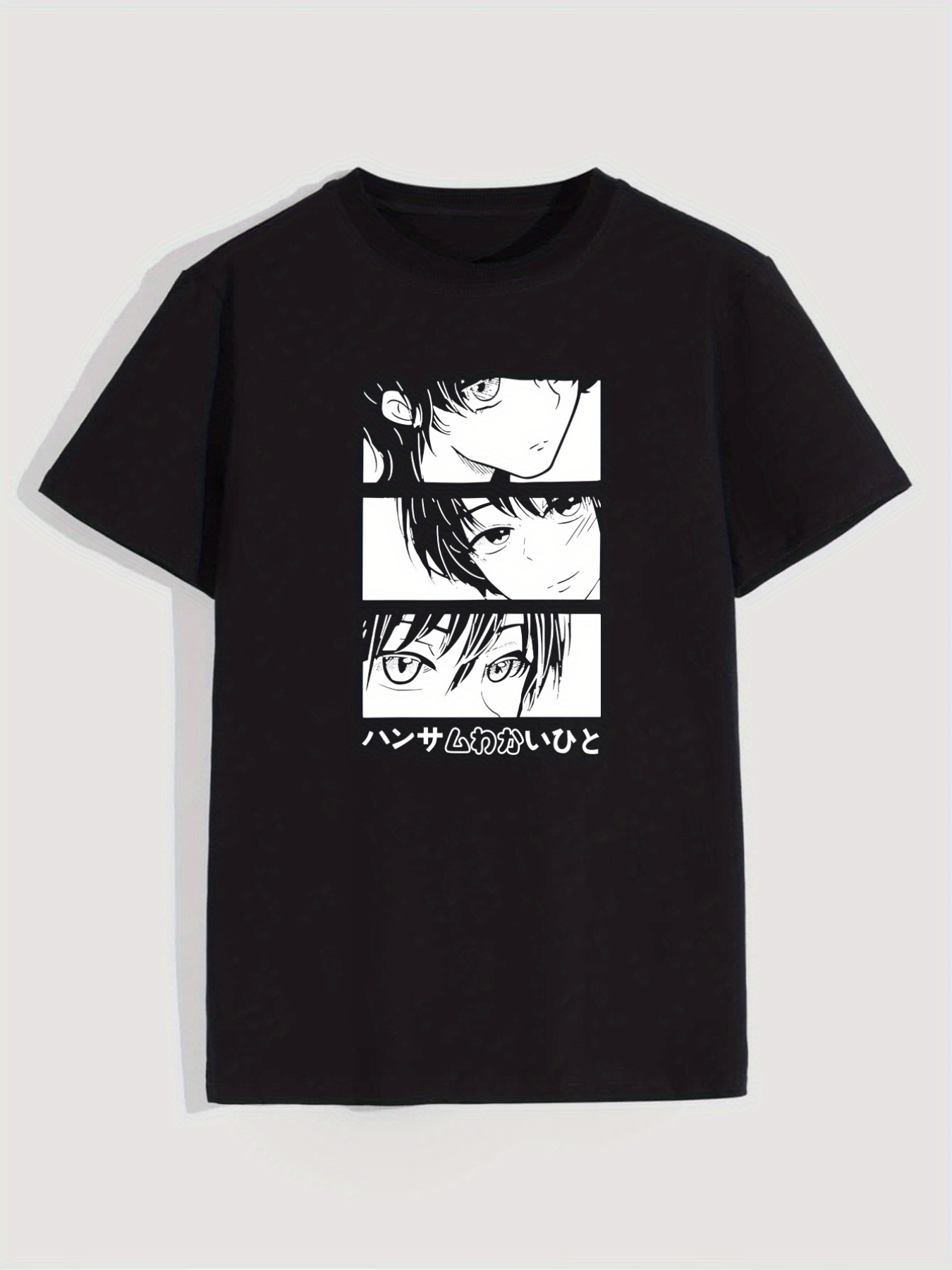 Mens Casual Crew Neck Short Sleeves Anime Character Print T Shirt For  Summer - Men's Clothing - Temu Belgium