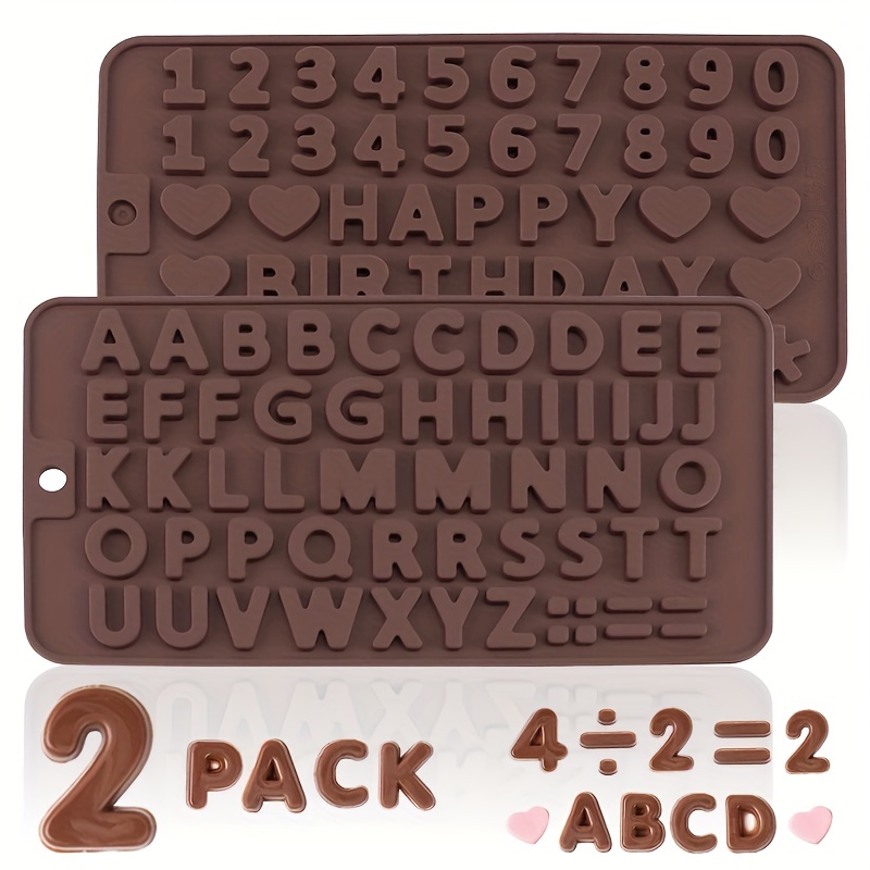 Non-stick Silicone Chocolate Letter And Number Mold For Handmade