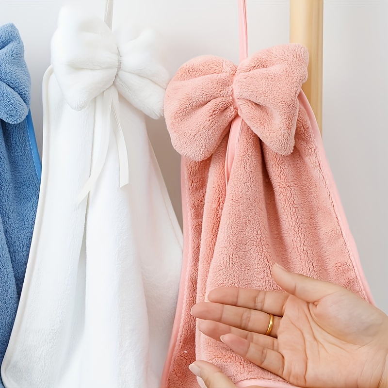 Cute Pattern Hanging Towel For Wiping Hands Thickened - Temu