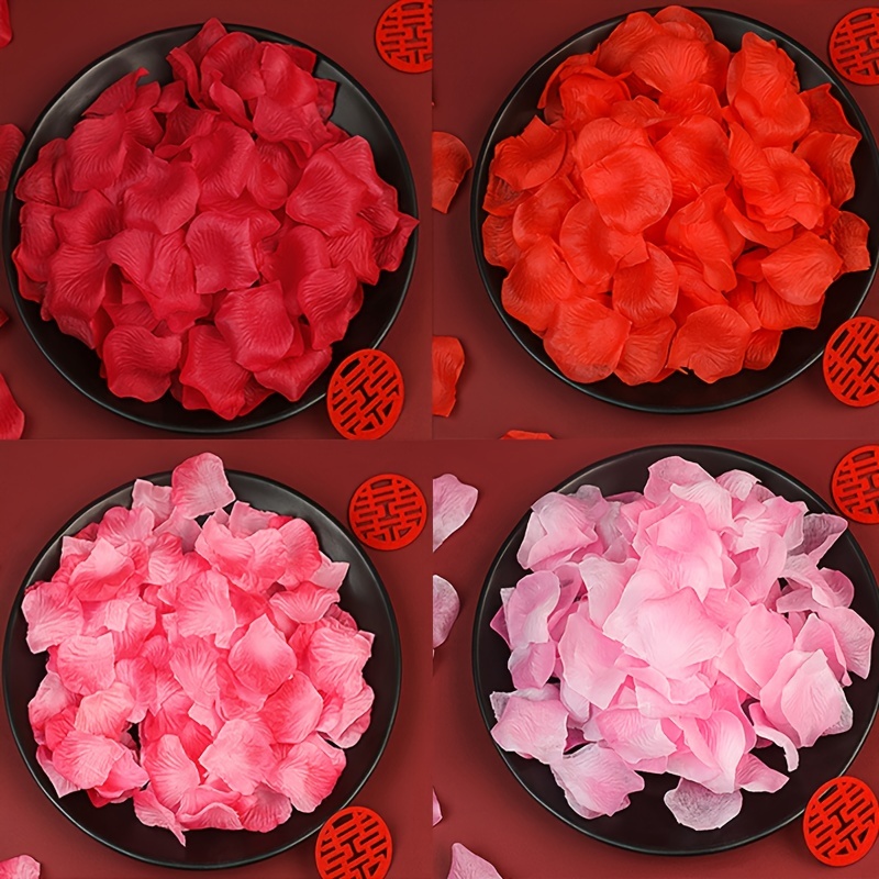 1000 Piezas Pétalos Rosa Flores Artificiales Pétalos Seda - Temu