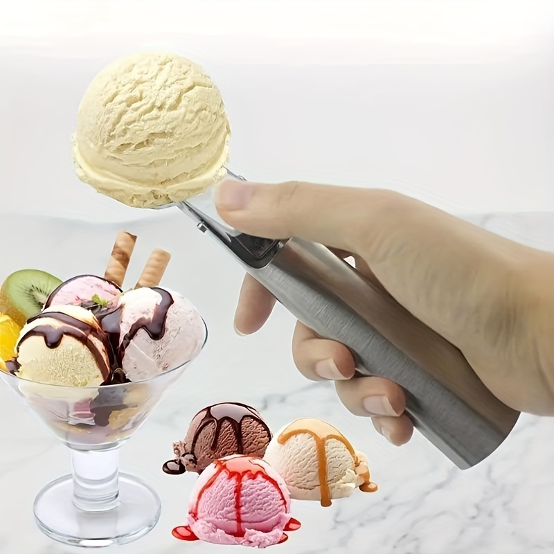 Stainless Steel Ice Cream Scoop Cookie Dough Scooper With Trigger