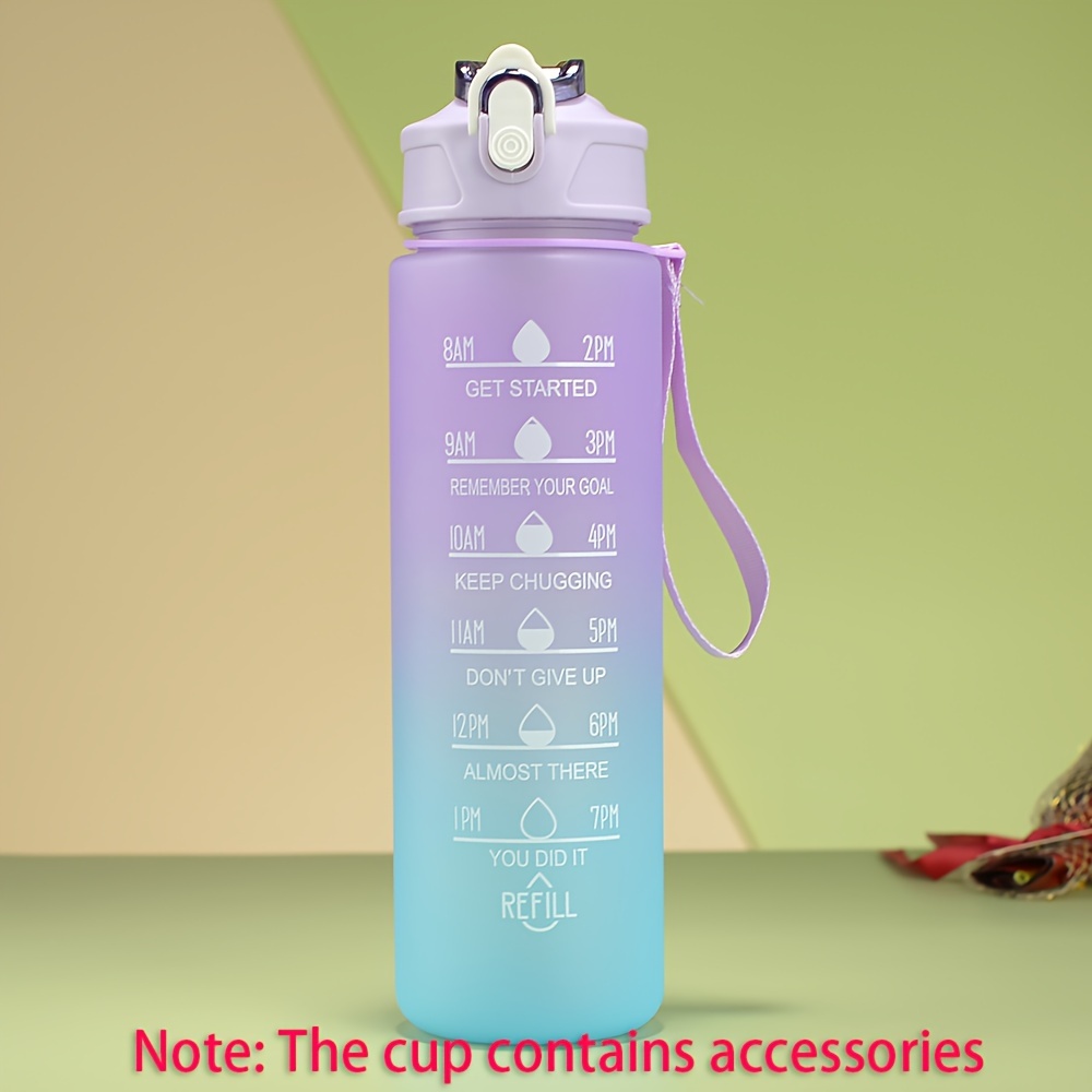 Water Bottle With Time Marker Frosted Color High value Water - Temu