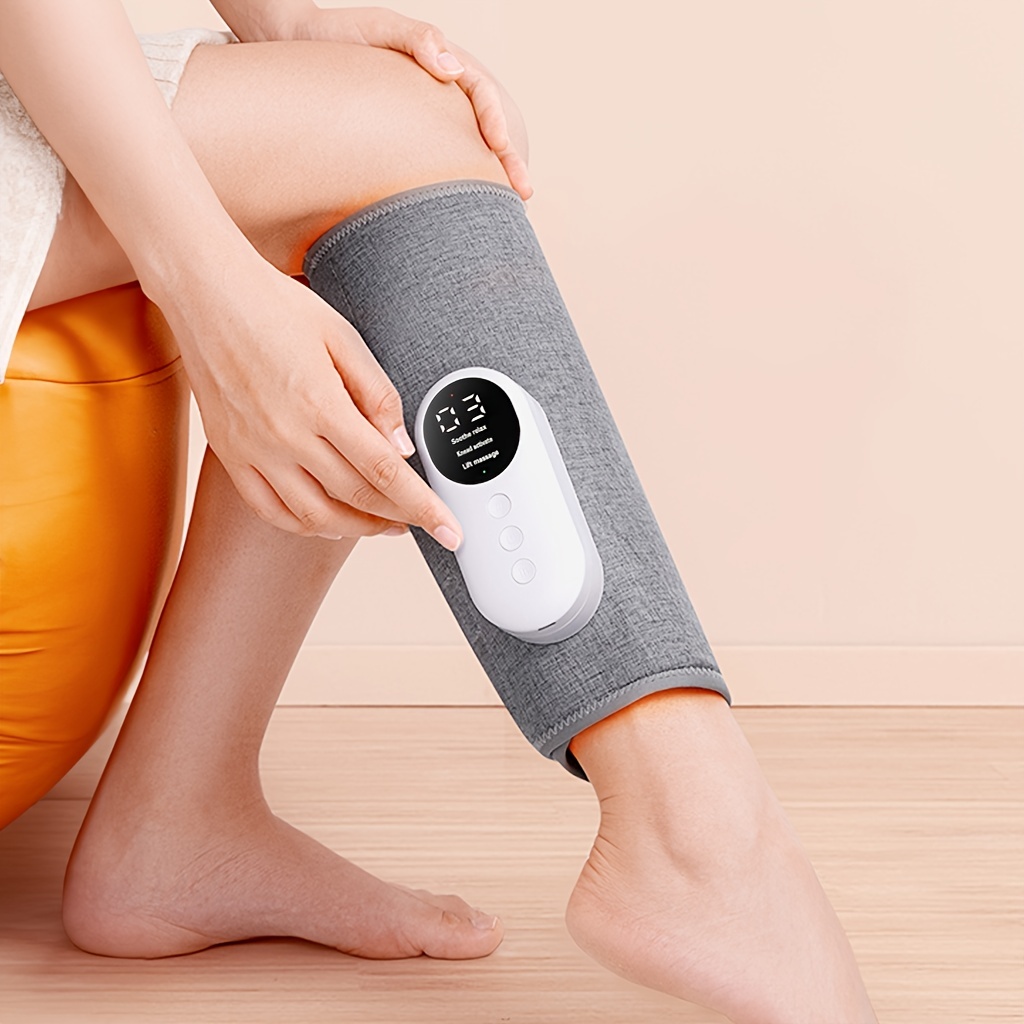 1 pza., Masajeador eléctrico de piernas, masajeador de compresión de aire  de pantorrilla cargable con aplicación de calor para pies, piernas, muslos y