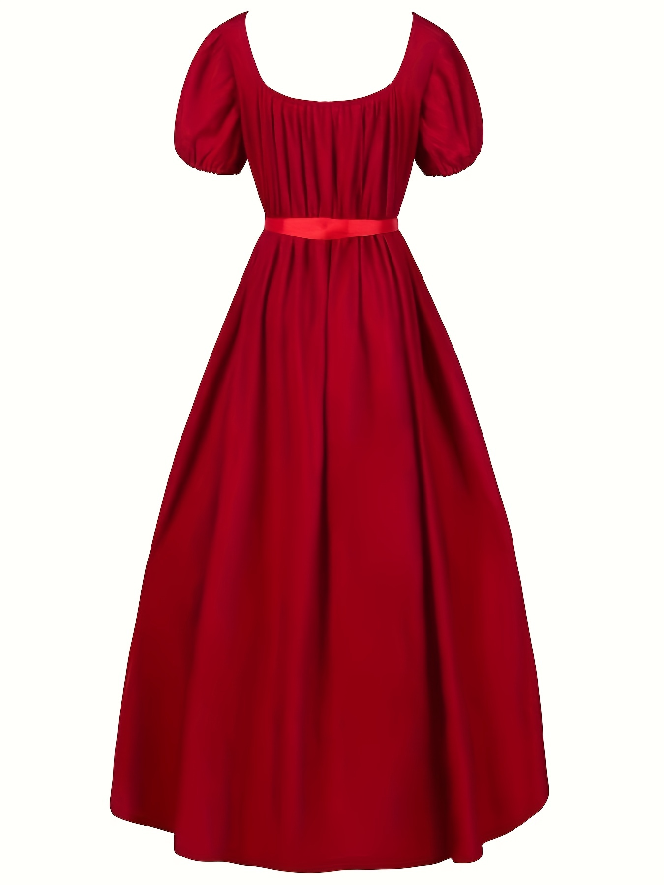 Empire waist red clearance dress